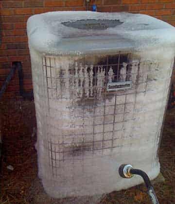 Frozen air condenser repair.